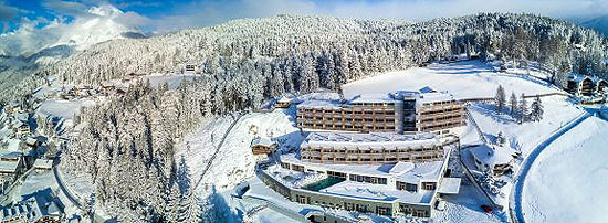 Vogelperspektive im Winter (Foto: Hotel Nidum)